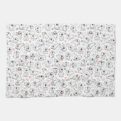 Bull Terrier Dog Lover Seamless Muster Geschirrtuch (Horizontal)