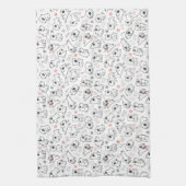 Bull Terrier Dog Lover Seamless Muster Geschirrtuch (Vertikal)