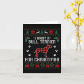 Bull Terrier Dog Lover Xmas Geschenke Dog Ugly Chr Karte (Gelbe Blume)