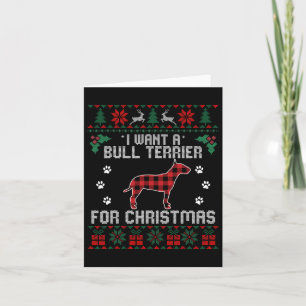 Bull Terrier Dog Lover Xmas Geschenke Dog Ugly Chr Karte
