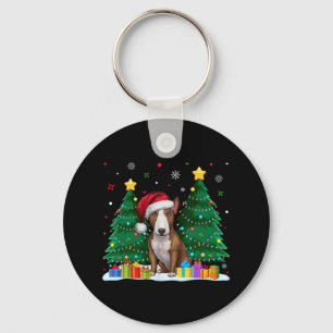 Bull Terrier Dog Lovers Weihnachtsmannmütze Ugly C Schlüsselanhänger