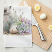 Bull Terrier Dog Mama Floral Geschirrtuch (Viertel Falte)