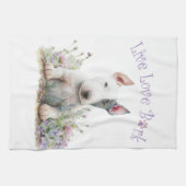 Bull Terrier Dog Mama Floral Geschirrtuch (Horizontal)