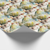 Bull Terrier Dog mit Ostereier Urlaub Geschenkpapier (Ecke)