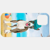 Bull Terrier Dog on Beach Case-Mate iPhone Hülle (Rückseite (Horizontal))