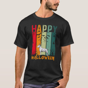 Bull Terrier Dog Retro Stil Halloween Abendessen P T-Shirt