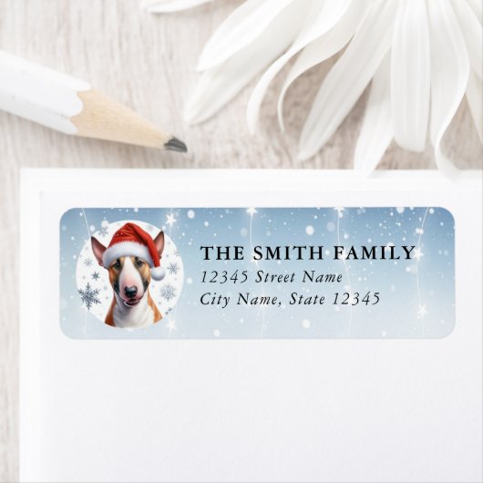 Bull Terrier Dog Return Address Labels (Insitu)