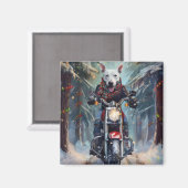 Bull Terrier Dog Riding Motorrad Weihnachten Magnet (Vorderseite/Rückseite)