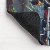 Bull Terrier Dog Riding Motorrad Weihnachten Mousepad (Ecke)