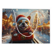 Bull Terrier Dog Roller Untersetzer Weihnachten Große Geschenktüte (Rückseite)