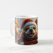 Bull Terrier Dog Roller Untersetzer Weihnachten Kaffeetasse (Vorderseite Links)