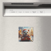 Bull Terrier Dog Roller Untersetzer Weihnachten Magnet (In Situ (Geschirrspüler))