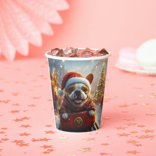 Bull Terrier Dog Roller Untersetzer Weihnachten Pappbecher (Insitu)