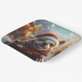 Bull Terrier Dog Roller Untersetzer Weihnachten Pappteller (Gewinkelt)