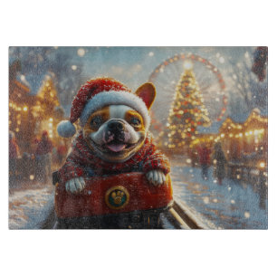 Bull Terrier Dog Roller Untersetzer Weihnachten Schneidebrett