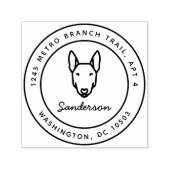 Bull Terrier Dog Rücksendeadresse Briefmarke selbs Permastempel (Design)
