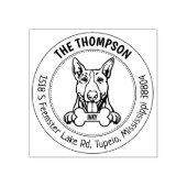 Bull Terrier Dog Rücksendeadresse Gummistempel (Prägung)