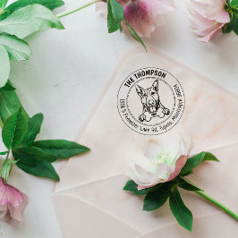 Bull Terrier Dog Rücksendeadresse Gummistempel
