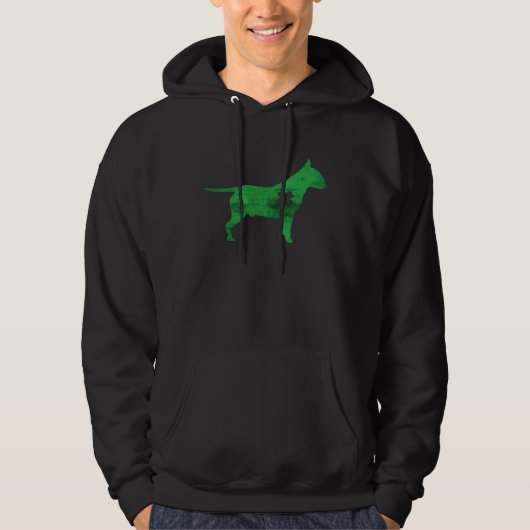 Bull Terrier Dog Shamrock St Patrick s Day Saint P Hoodie (Vorderseite)