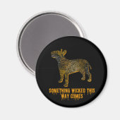 Bull Terrier Dog Silhouette Fun Halloween Magnet (Vorderseite/Rückseite)