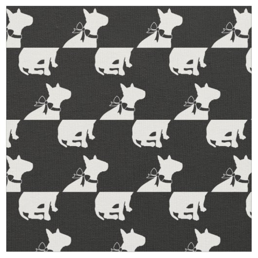Bull Terrier Dog Silhouette Pet Stoff (Nahaufnahme)