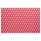 Bull Terrier Dog Silhouette Red Stoff (Fat Quarter (45,7 x 55,9 cm))