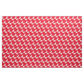 Bull Terrier Dog Silhouette Red Stoff (Fat Quarter (45,7 x 55,9 cm))