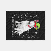 Bull Terrier Dog Tree Christmas Sweater Xmas Dogs  Fleecedecke (Vorderseite (Horizontal))