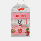 Bull Terrier Dog Valentine's Day Kissing Booth Geschenkanhänger (Rückseite)
