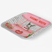 Bull Terrier Dog Valentine's Day Kissing Booth Pappteller (Gewinkelt)