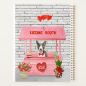 Bull Terrier Dog Valentine's Day Kissing Booth Planer (Rückseite)