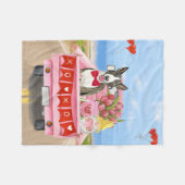 Bull Terrier Dog Valentine's Day Lkw Herz Fleecedecke (Vorderseite (Horizontal))