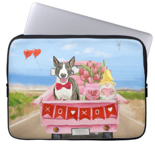 Bull Terrier Dog Valentine's Day Lkw Herz Laptopschutzhülle