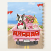 Bull Terrier Dog Valentine's Day Lkw Herz Planer (Rückseite)