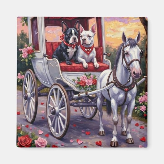 Bull Terrier Dog Valentine's Day Magnet (Vorne)