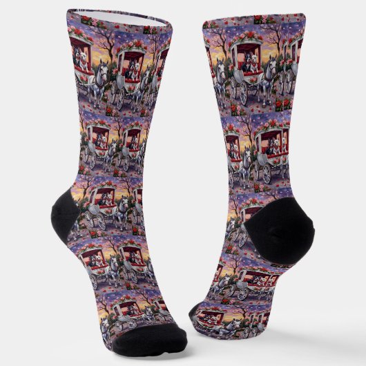Bull Terrier Dog Valentine's Day Socken (Gewinkelt)