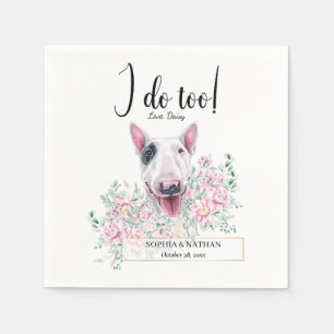 Bull Terrier Dog Wedding Cocktail Napkins Serviette