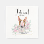 Bull Terrier Dog Wedding Cocktail Napkins Serviette (Vorderseite)