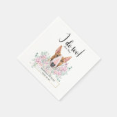 Bull Terrier Dog Wedding Cocktail Napkins Serviette (Ecke)