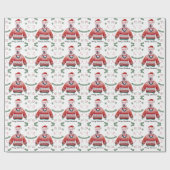 Bull Terrier Dog Weekend Weihnachts-Sweater Festiv Geschenkpapier (Flach)