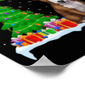 Bull Terrier Dog Weihnachtsbaum Lichter Funny Xmas Poster (Ecke)