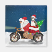 Bull Terrier Dog Weihnachtsmann Magnet (Vorne)