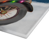 Bull Terrier Dog Weihnachtsmann Schneidebrett (Ecke)