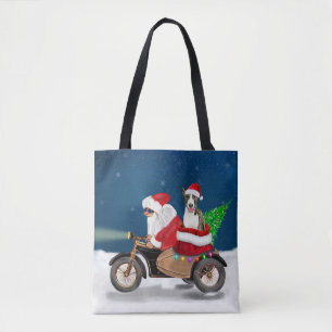 Bull Terrier Dog Weihnachtsmann Tasche