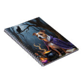 Bull Terrier Dog Whimsical Halloween Malerei Notizblock (Rechte Seite)