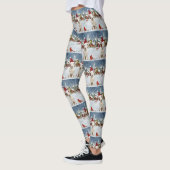 Bull Terrier Dog Winter Wunderland Weihnachtsfreud Leggings (Links)