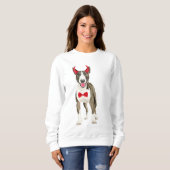 Bull Terrier Dog zu Halloween Sweatshirt (Vorne ganz)