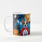Bull Terrier Dogs Pumpkin Halloween Funny Kaffeetasse (Links)