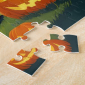 Bull Terrier Dogs Pumpkin Halloween Funny Puzzle (Seite)