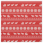 Bull Terrier Dogs Weihnachtsfeiertag Stoff (Muster)